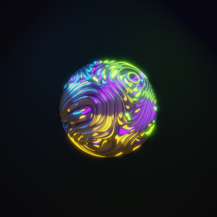 Abstract neon shapes